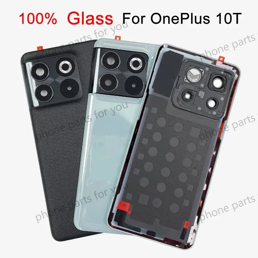 

For oneplus 10T Battery cover back rear door housing one plus 10T back frame glass lens CPH2415 CPH2413 CPH2417