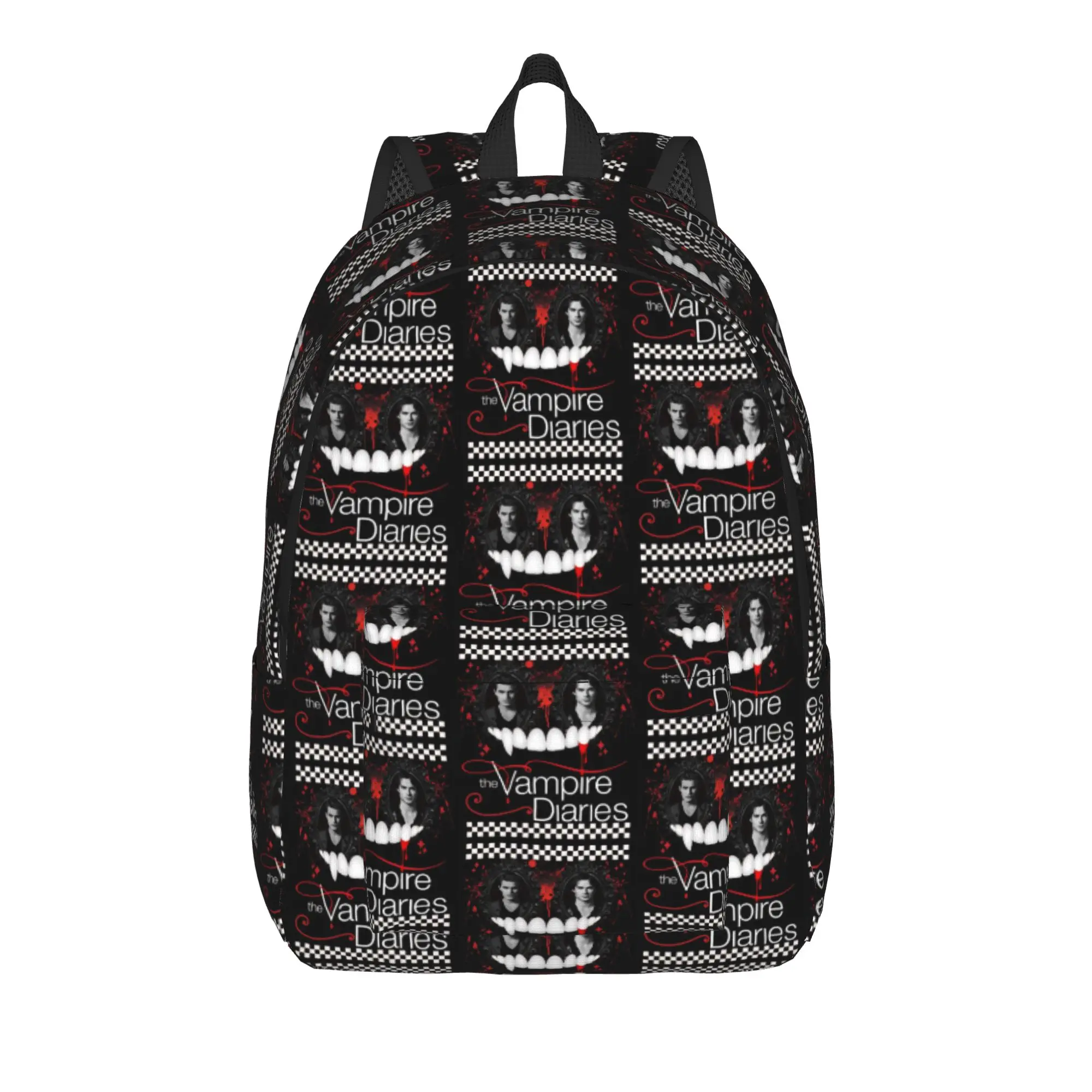 The Vampire Diaries Resuable Movie Backpack Damon Salvatore Kawaii Backpacks Teen Sport Large School Bags Colorful Rucksack