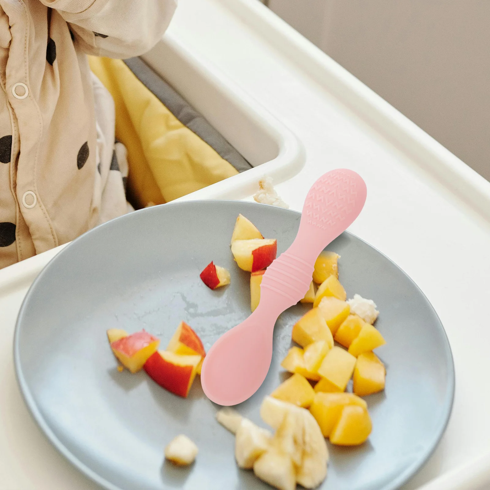 

2 Pcs Toddlers Spoons Weaning Training Baby Utensils Eating Feeding Children Cutlery