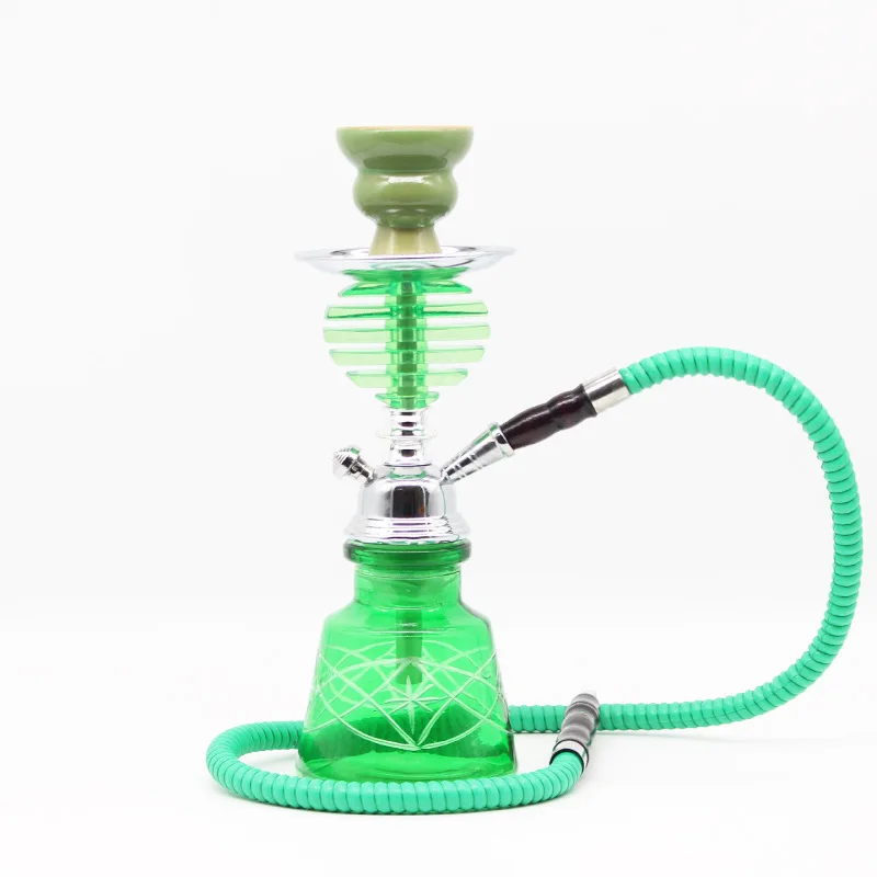 Arabic Hookah Shisha Acrylic Small Glass Hookah Single Tube Bottle KTV Exclusive Fruit Flavored Hookah Pipe