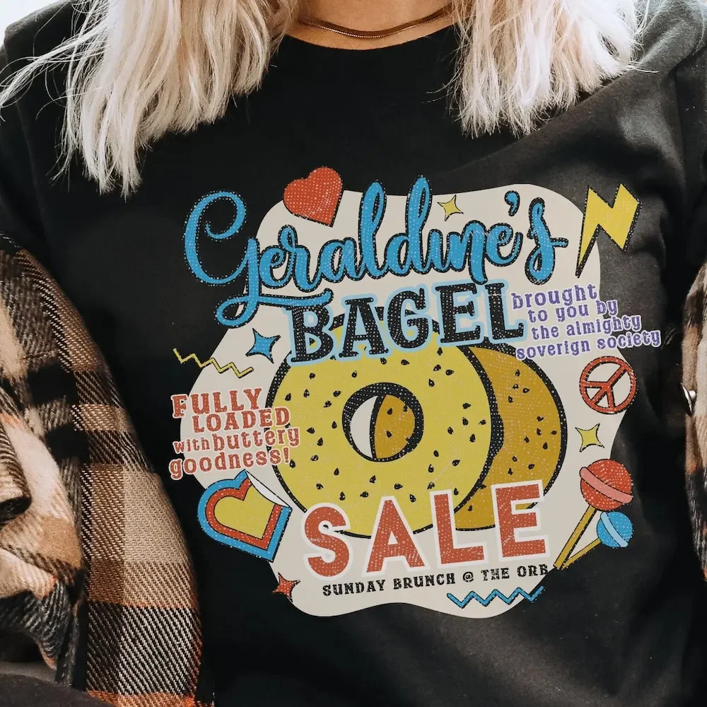 Geraldine'S Bagel Sale T Shirt Officially Licensed Za Zodiac Academy Grus Almighty Soverign Society Orb Bake Shop Vega