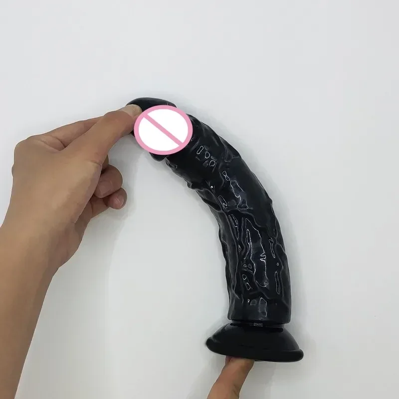 Godemiché réaliste en Silicone pour hommes et femmes, masturbateur, pénis noir, gode érotique, point G, Clitoris, jouet sexuel Anal