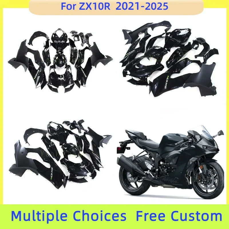 

For KAWASAKI ZX10R 2021 2022 2023 2024 2025 Fairings Motorcycle Ninja ZX 10R Bodywork Fairing Kit Matte/Glossy All Black