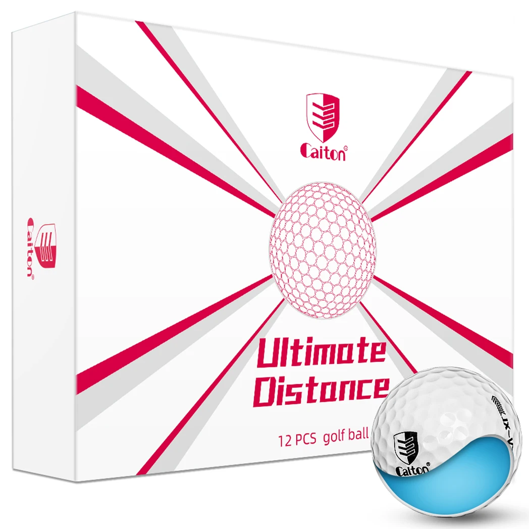 Caiton-Balle de golf ultra longue distance, double cœur, conception aérodynamique, vol augmenté de 40 verges +, 12 pièces, 6 pièces, 3 pièces, en