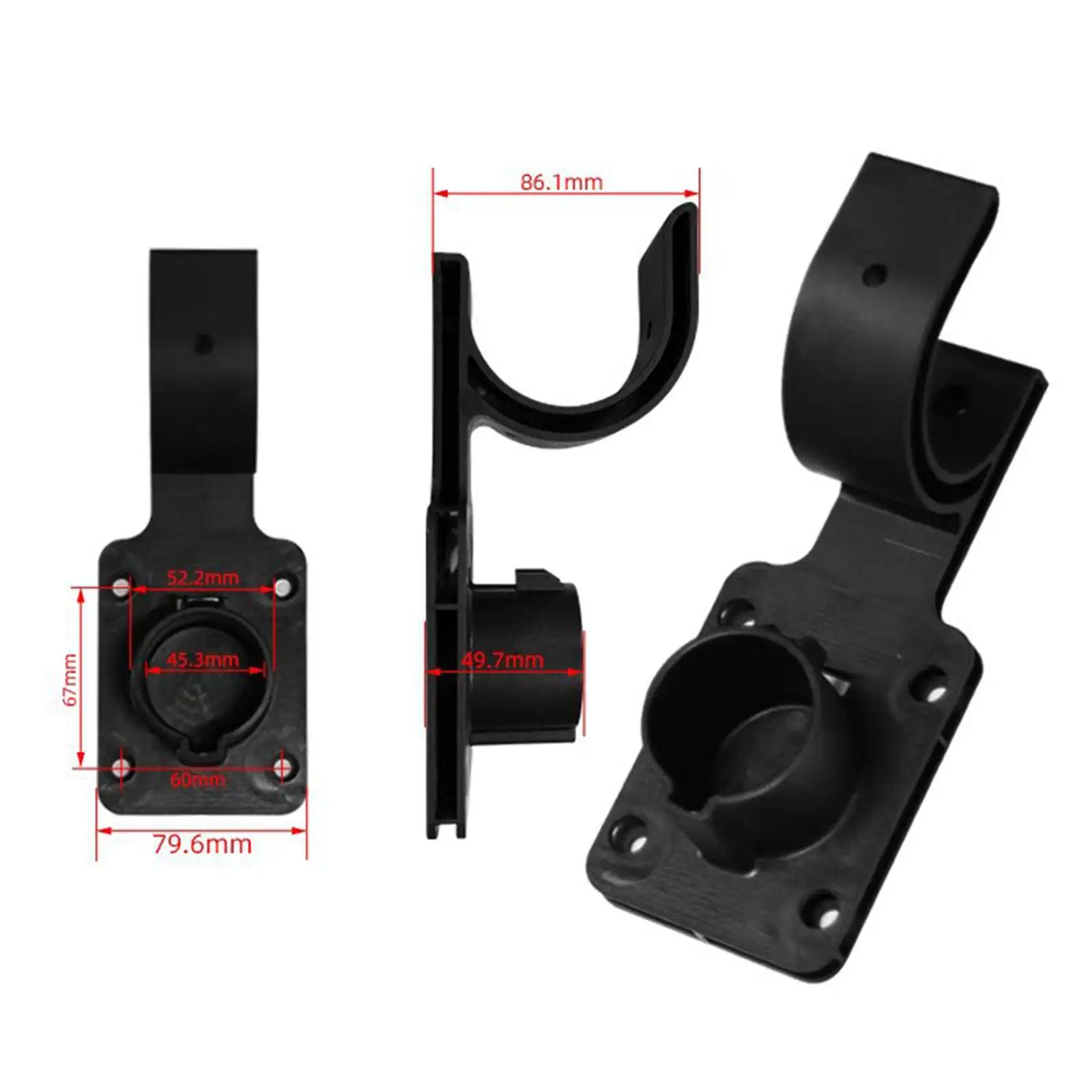 

1 шт. Держатель для зарядного устройства электромобиля, кронштейн из АБС-пластика, разъемы, держатель кабеля зарядного устройства, головка-гнездо, подходит для зарядного кабеля электромобиля