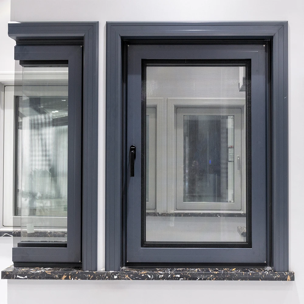 Double Glazed Windows Florida Approved Casement Windows Thermal Break System Windows Aluminium Swing Graphic Design Casement Win