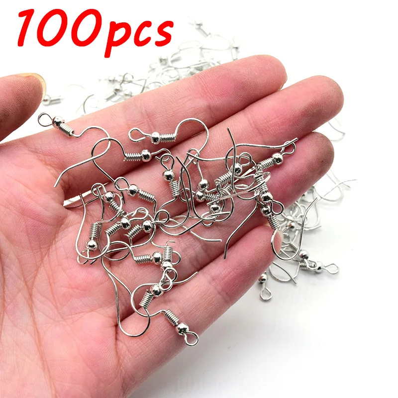 

100pcs/Pack Earring Hook Diy Findings 20x19mm Earrings Connector Clasps Hooks Diy Jewelry Making Accessories