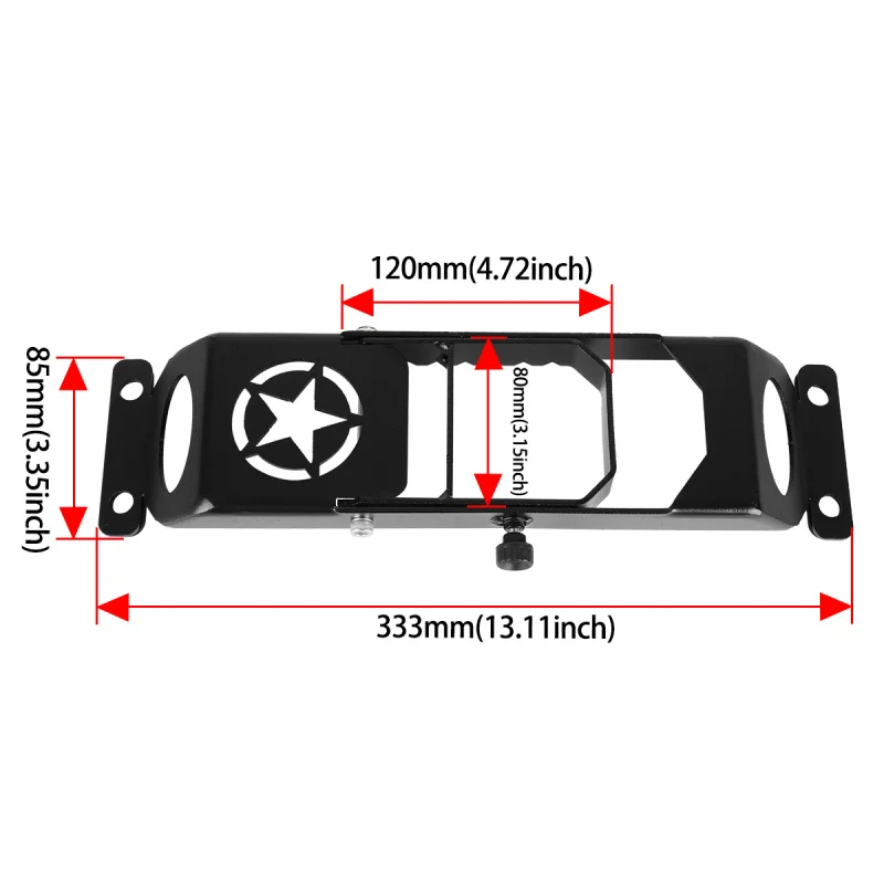Hooke Road JK Door Hinge Step, Metal Folding Foot Pedal w/Star Sign for 2007-2018 Jeep Wrangler JK & JKU