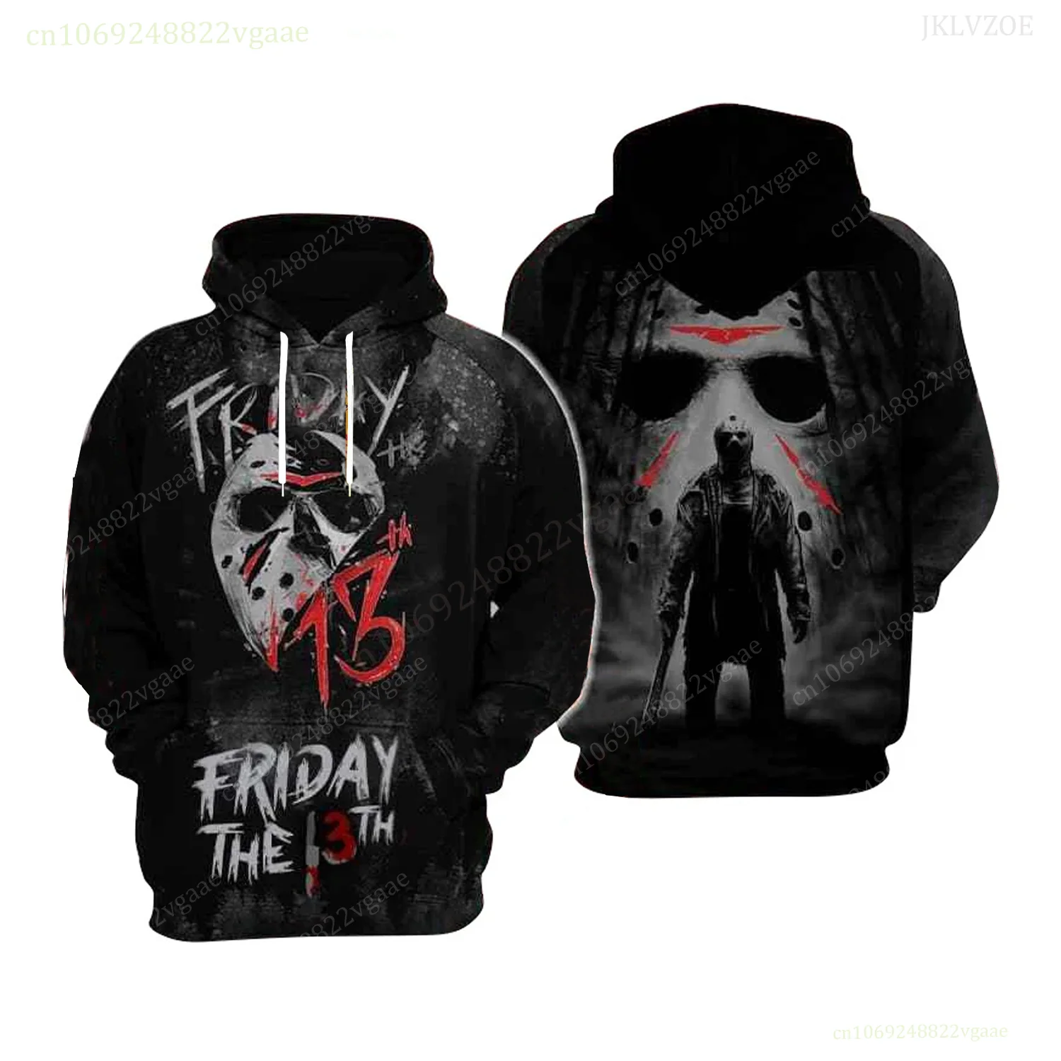 

Autumn Winter Halloween Hoodie Men Classic Horror Movie Friday the 13th Jason Voorhees Sweatshirt Women Kids Coat Cosplay