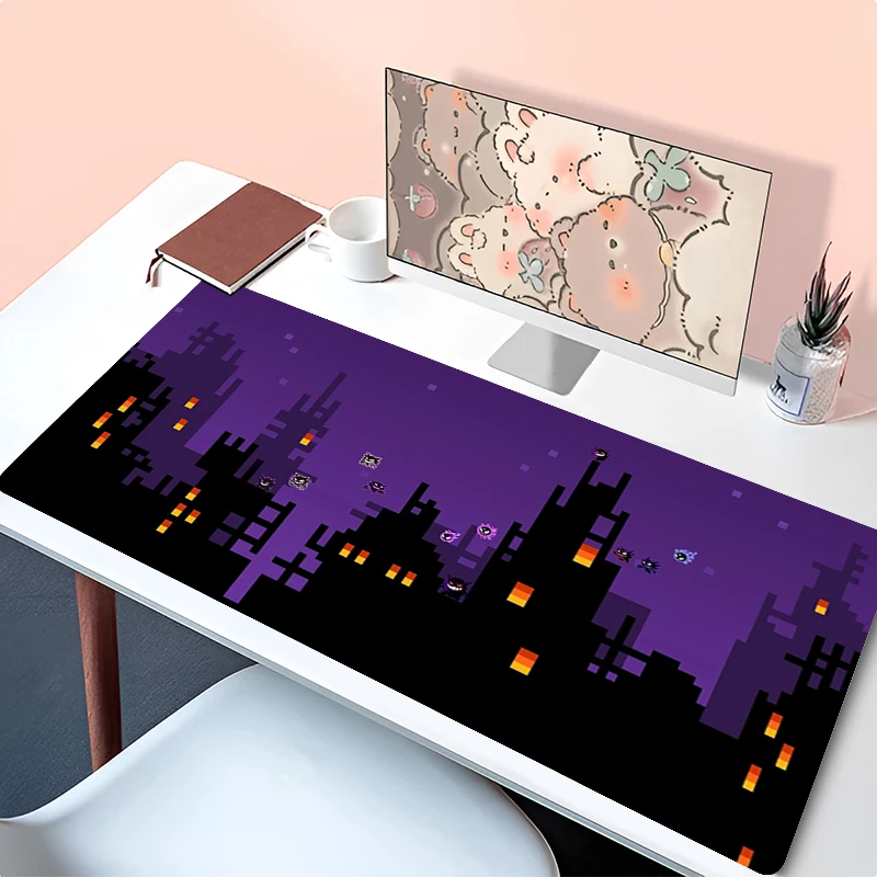 

Japan Anime Purple Mouse Pad Laptop Non Slip Gaming Keyboard Rug XXL P-pokemon G-gengar Mousepad PC Cool Gamer Cabinet Desk Mat