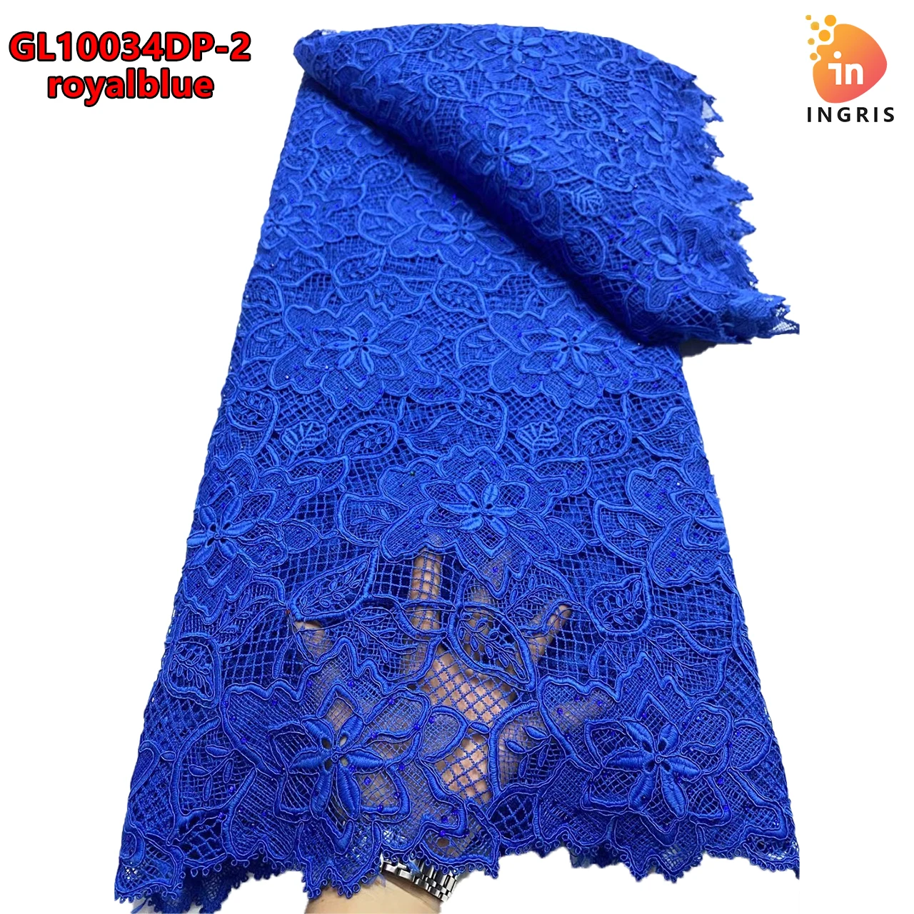 2024 High Quality 5 Yard Thread Guiche Lace Fabric Water Soluble African Lace Fabric Bridal Wedding Dress GL10034DP