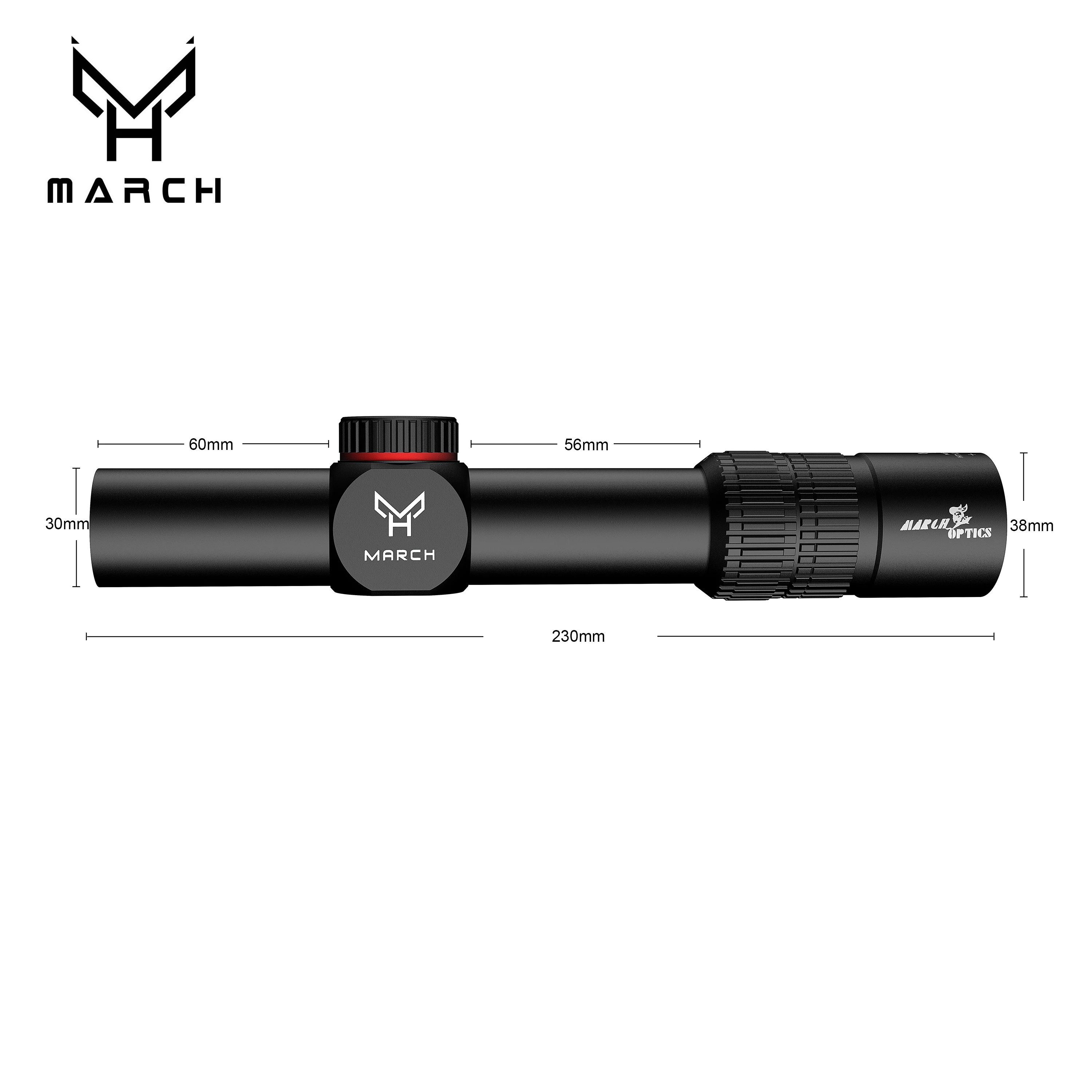 MARCH HT1.2-6X24WA Hunting Optical Sight Air Rifle Scope Compact Riflescope Tactical PCP Gun Aimsight Airsoft Luneta AR 15