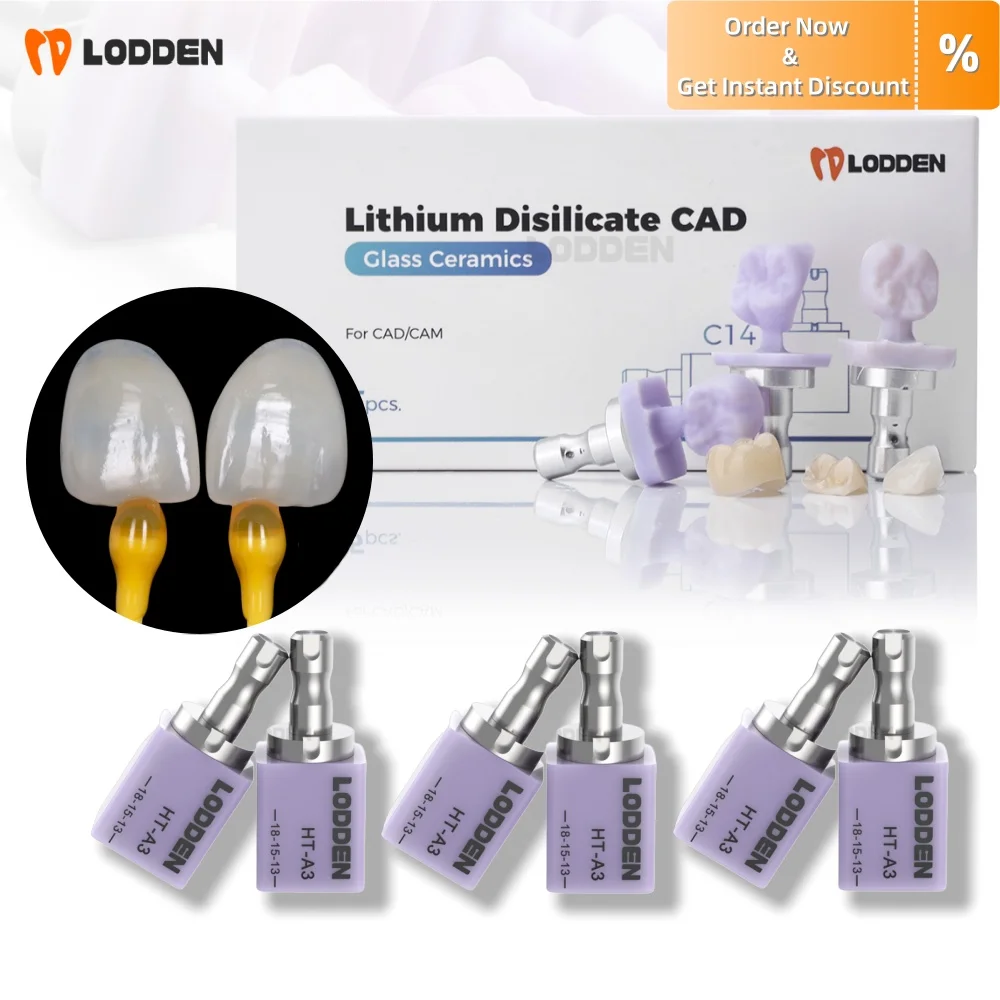 

LODDEN 10 шт. C14 дисиликат лития стоматологические стеклокерамические блоки Сирона системный блок для CAD CAM лабораторные материалы HT/LT шпон