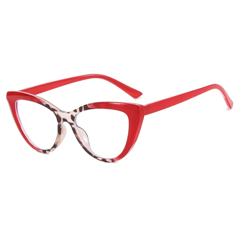 إطار نظارات على شكل عين القطة على الموضة الأوروبية والأمريكية للنساء، نظارات عصرية متعددة الاستخدامات لحجب الضوء الأزرق على طراز الشارع #2