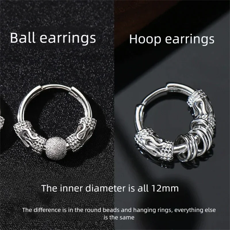 

Earring Men's Fashion Stud Earrings Trendy Minimalist Vintage Hoop Studs Versatile Seasonal Style