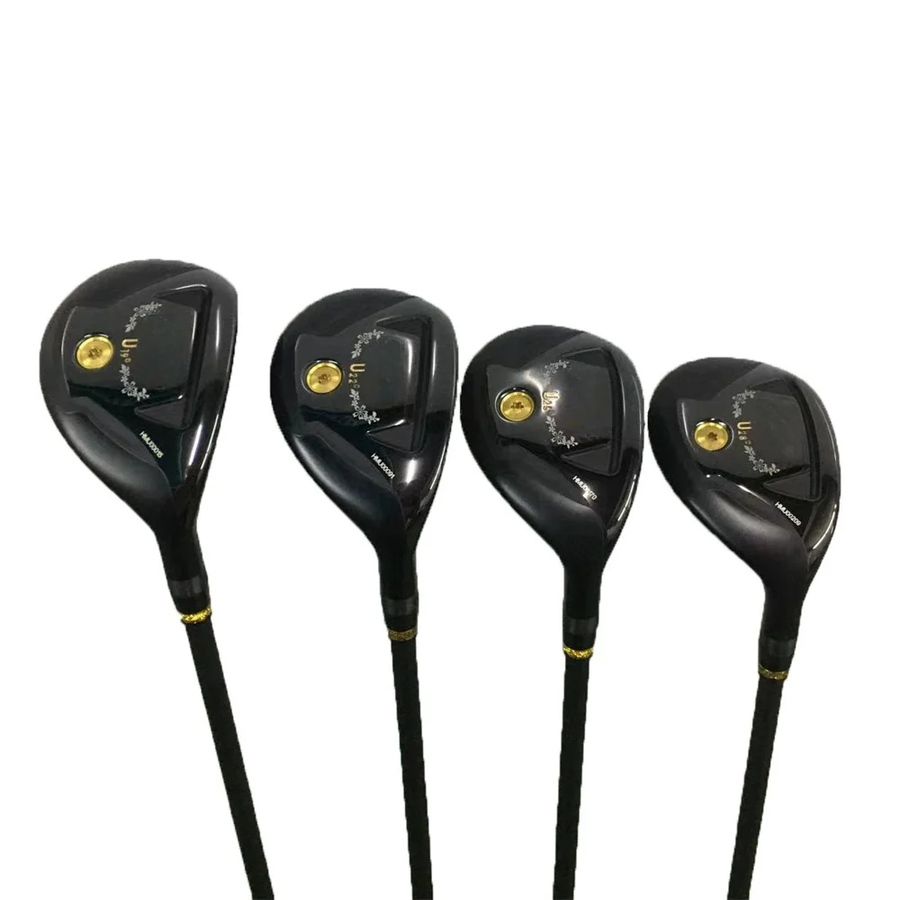 Golf club I.H.A black/gold  Golf Hybrids with Shaft, 19, 22, 25, 28 Degree, Standard mood, High Reverse Golf R, S, SR, New