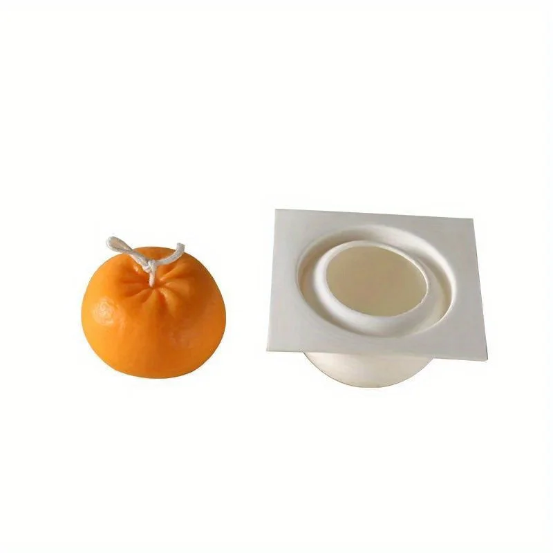 Orange Candle Silicone Mold Fruit Shaped Mousse Baking Mold Used For Candle Making Molds