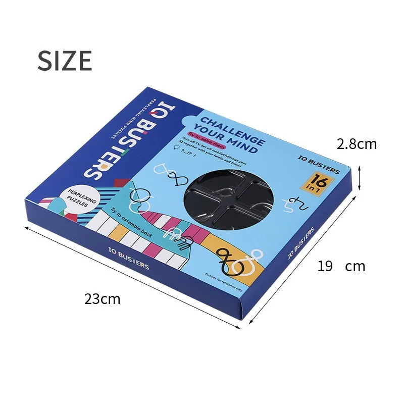16 Teile/satz Metall Draht Puzzle Geist Magie Denksportaufgaben Entwirrung Puzzles Spiel Spielzeug für Erwachsene Kinder