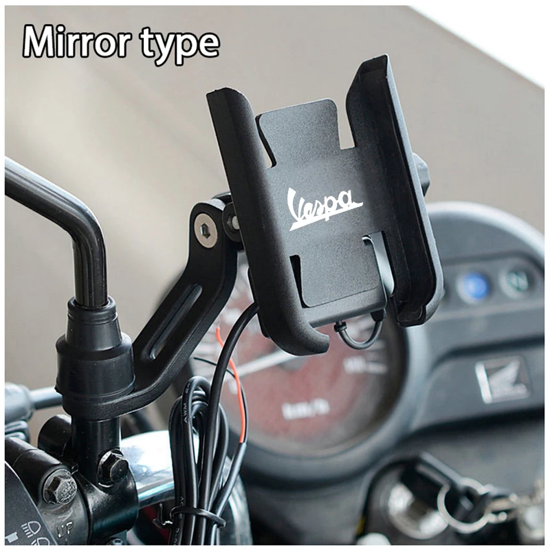 For Piaggio Vespa Sprint Primara Scooter GTS 300 125 Granturismo 200 S125 S15 Motorcycle Mobile Phone Holder GPS Stand Bracket