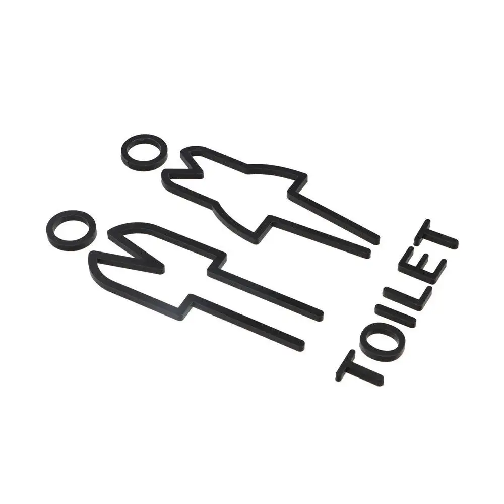 

Напоминание-индикатор, акриловая табличка для мужчин и женщин, таблички для туалета, 3D, черная вывеска для туалета, золотая табличка для туалета, торговый центр