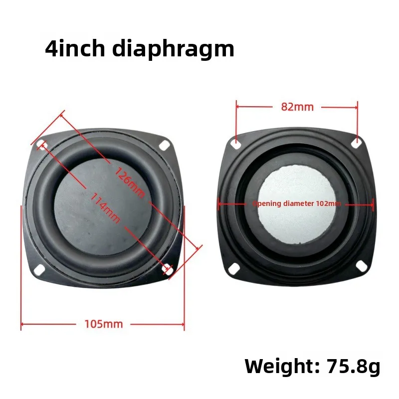 2 3 4 Inch Bass Radiator Passief Diafragma met Beugel Lage Frequentie Vibrator voor Speaker Subwoofer Upgrade 6 STUKS/SET
