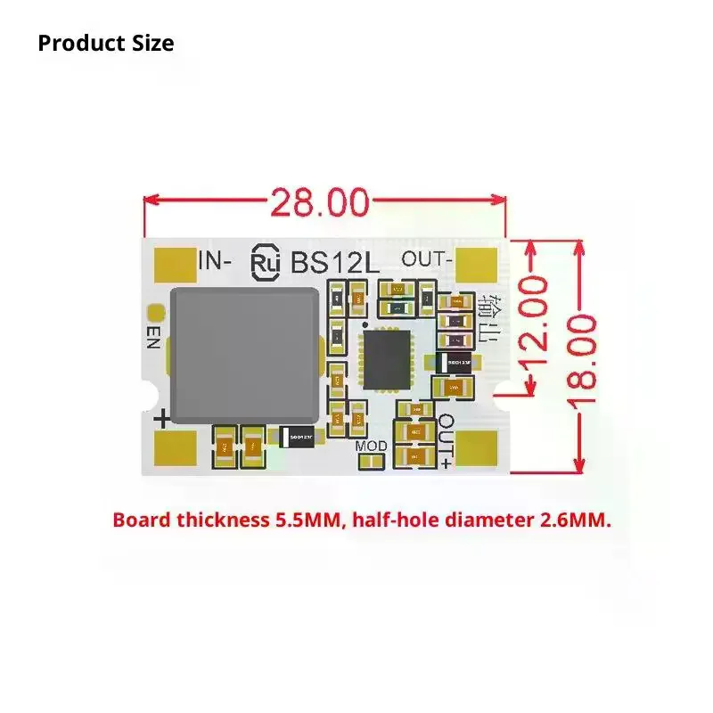 1Pcs 2.7-11V To 5V/12V 10A Mini Step-Up Board DC-DC Boost Converter Module With Short Circuit Protection For Electronic Device
