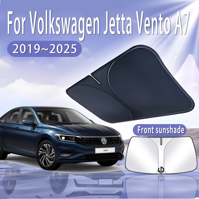 

Car Sun Visor For VW Volkswagen Jetta Vento A7 2019~2025 Front Windshield Sunshade Heat Insulation Summer Cooling Accessories