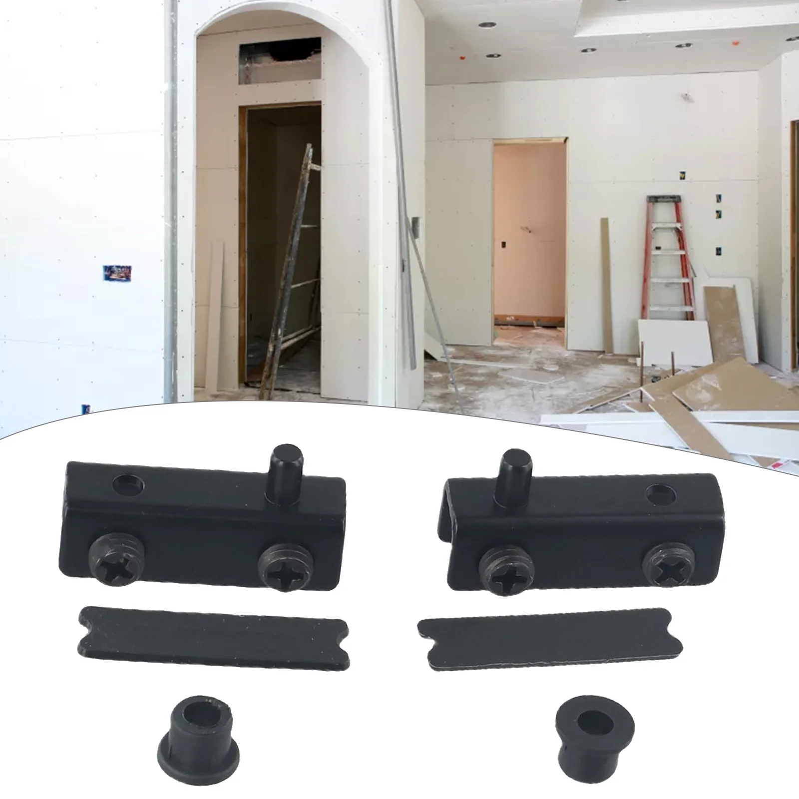 Premium Rustproof Hinges for Glass Doors No Drill Installation Includes Rubber Cushions for Protection Pack of 2