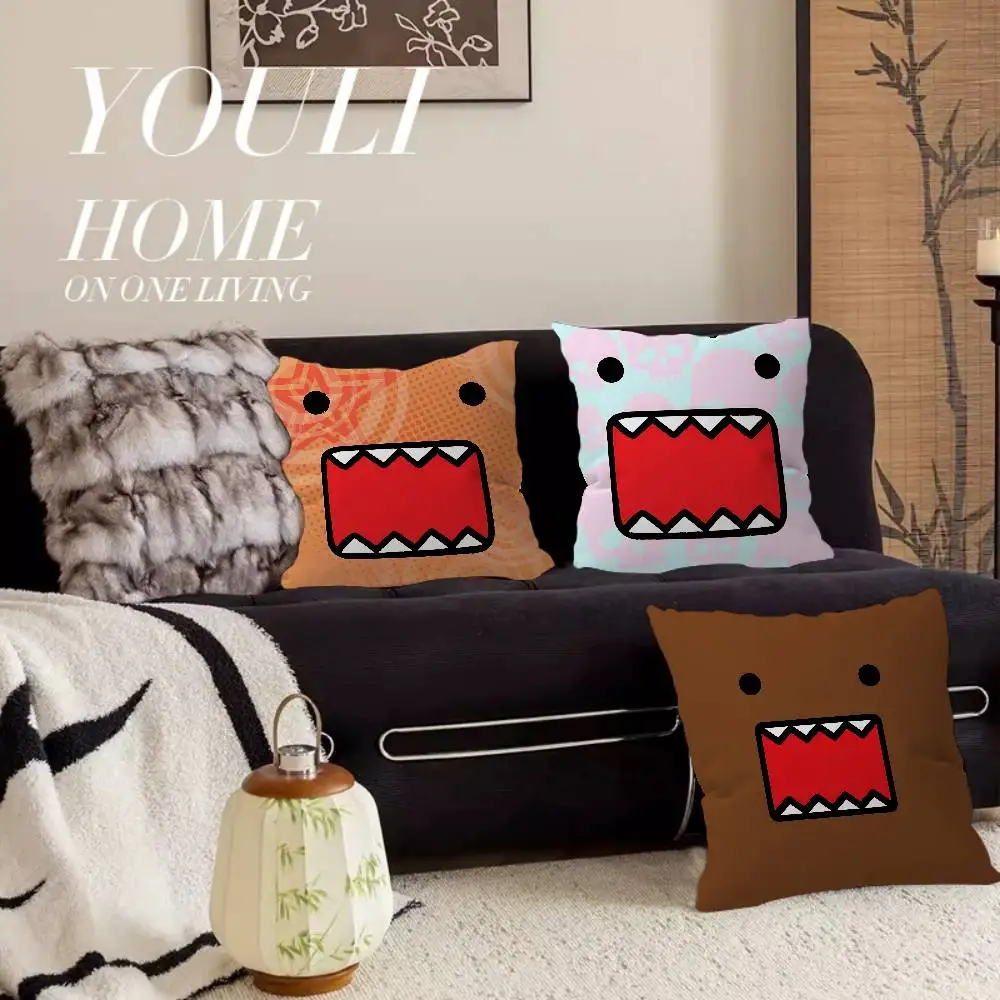 Cute D-Domo-Kun Cushion Cover Polyester Sofa Cushions Decorative Throw Pillows Home Decoration Pillowcover