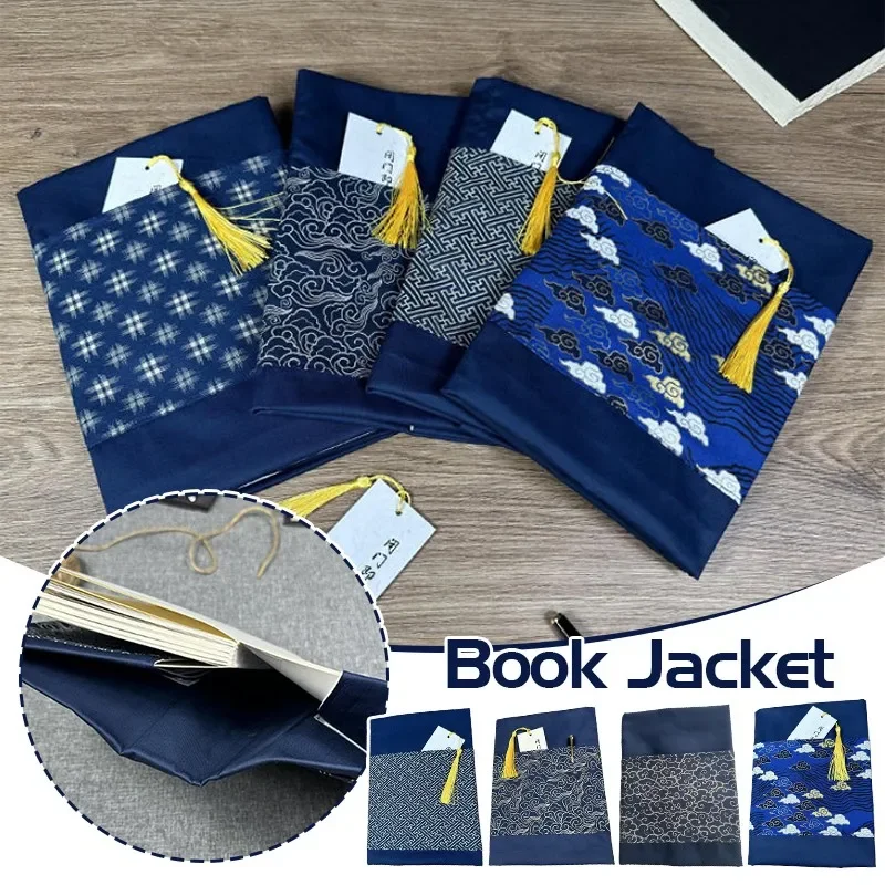 

Регулируемая тканевая обложка для книги, многоразовая защита с карманом для различных размеров, книга для учета, декор для учебника, обложка для книги