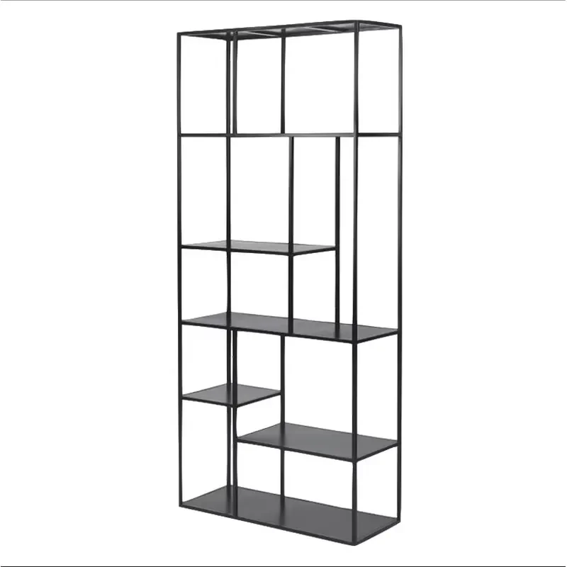 Steel Style Bookshelf Wall Mounted Aluminum Decorative Shelves Home Furniture Storage Rack Hanging Display Shelf for Living