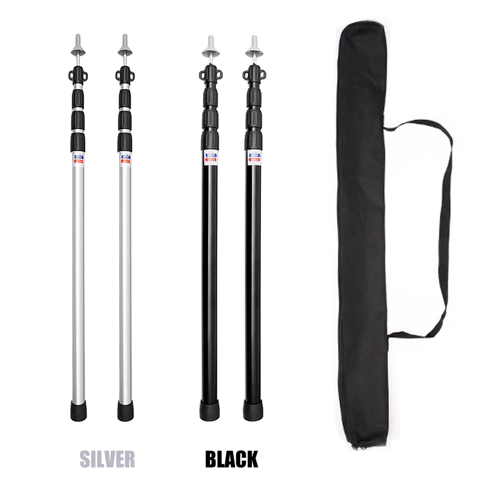 

1pc/2pcs Tent Tarp Poles Tent Accessories Universal Multifunctional Awning Poles Telescoping for Awning Tarpaulin Canopy Porch C