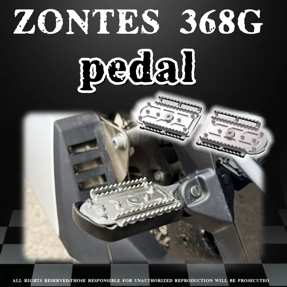 

Motorcycle modified pedals enlarged and widened non-slip pedals stainless steel non-slip pedals for ZONTES 368G 368g