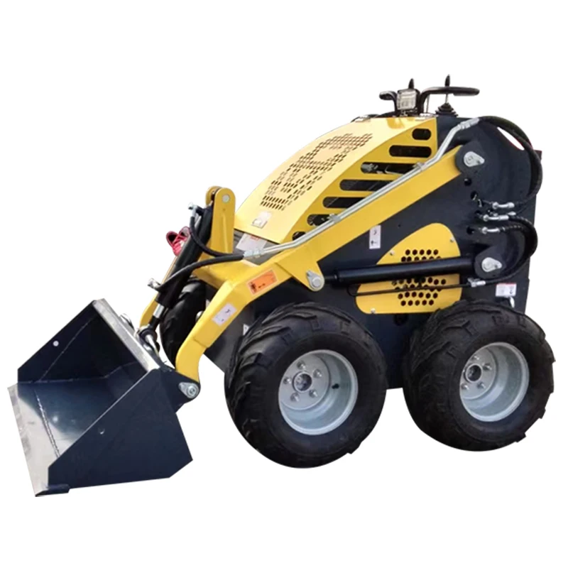 Customized Cheap mini ride 380E skid steer loader micro side loader EPA CE 25hp small wheel diesel wood loader