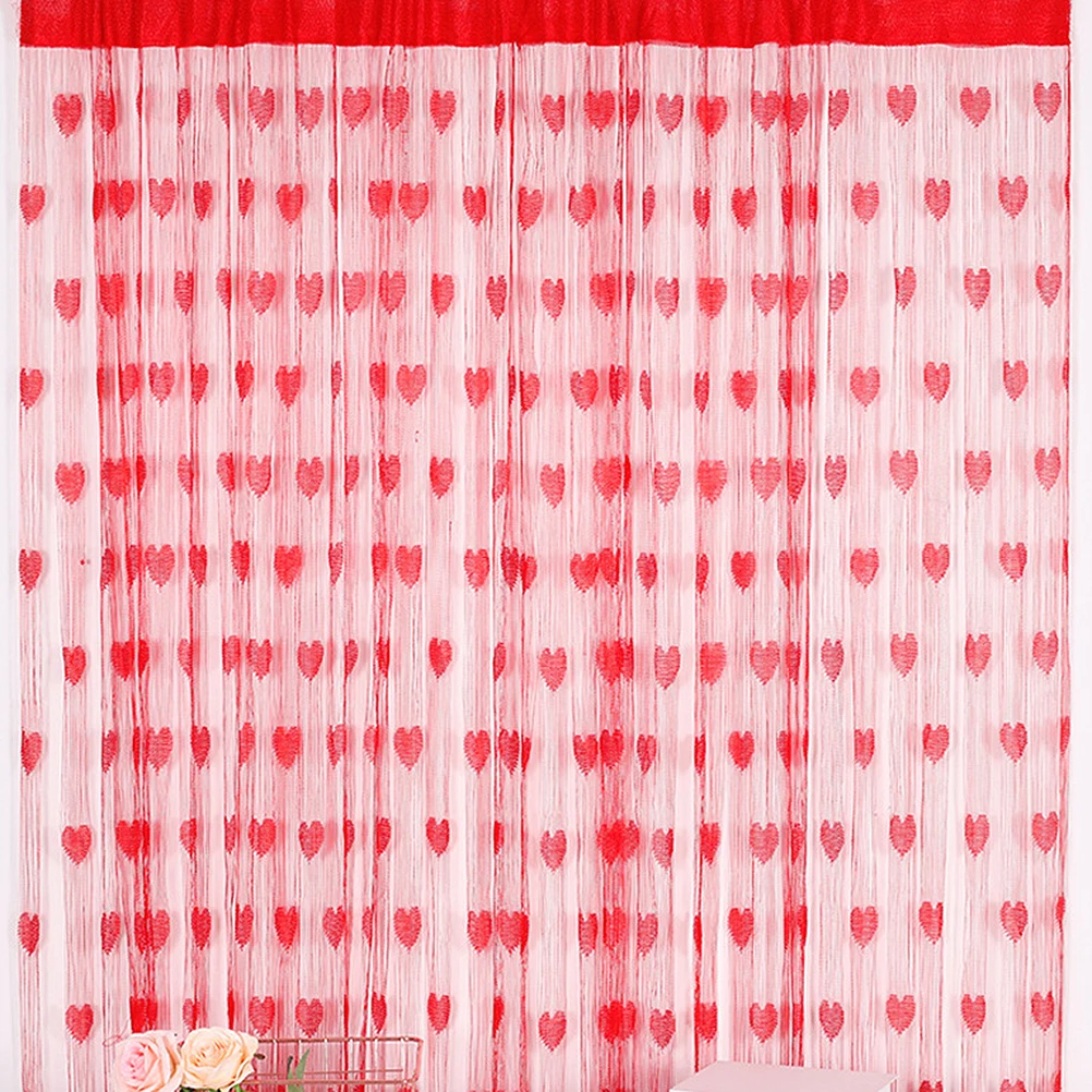 

2Pcs Heart Backdrop Wedding Party Heart Door Curtain Decor Valentine Door Photo Booth Backdrop Accessories Prop