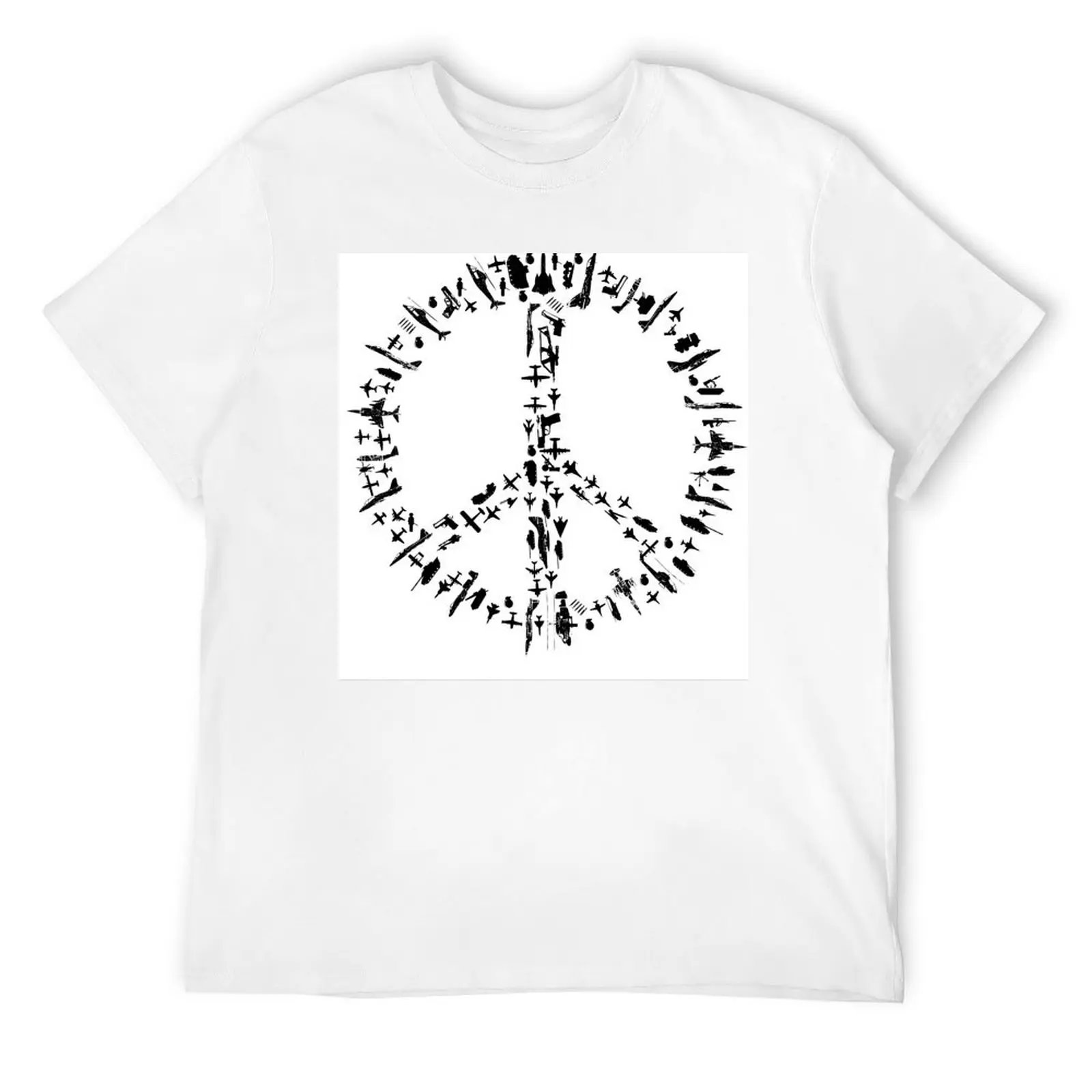 Peace sign Illustration - Guns and Weapon T-Shirt summer top plus size tops big and tall t shirts for men