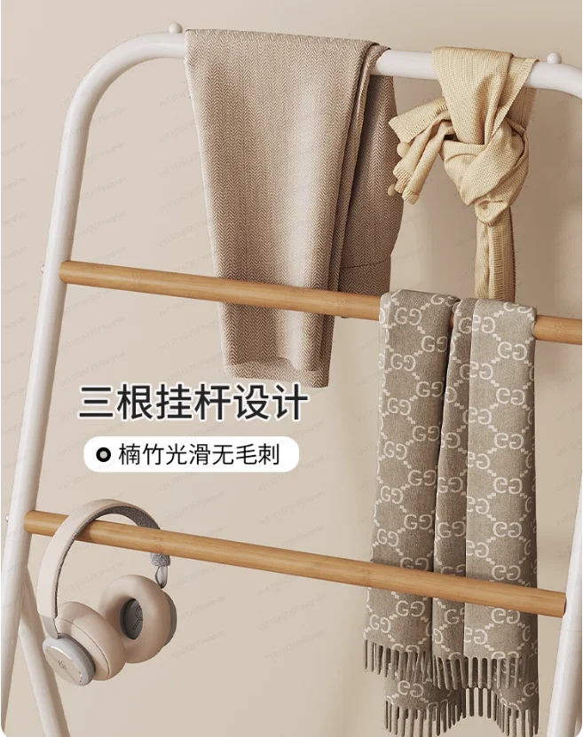 Simple Clothes Rack – Floor Hanging Garment Organizer for Bedroom & Overnight Clothes Storage