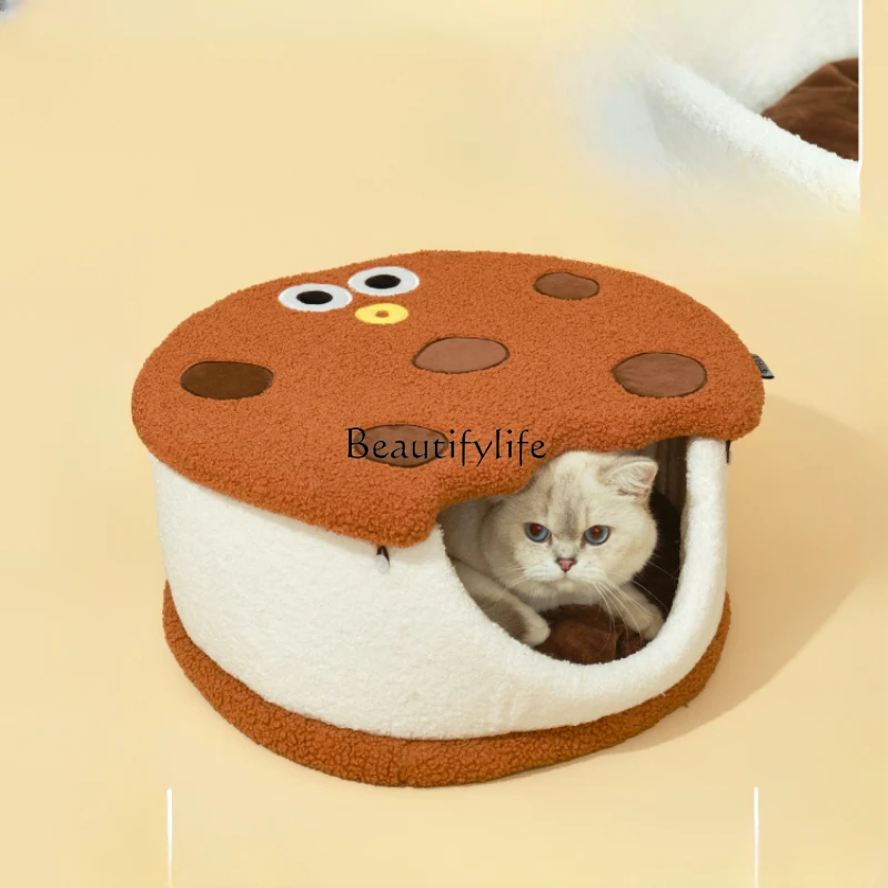 

Winter Warm Cat Nest Semi-Closed Sense of Security Removable Cat Shelter