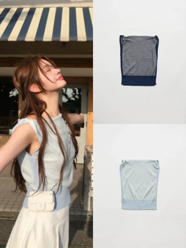 

oulder Bared ort Knitted Vest Svel Slim Fit Design East Gate Eight Milk Home Sle Commute Pure Color Faion Women...