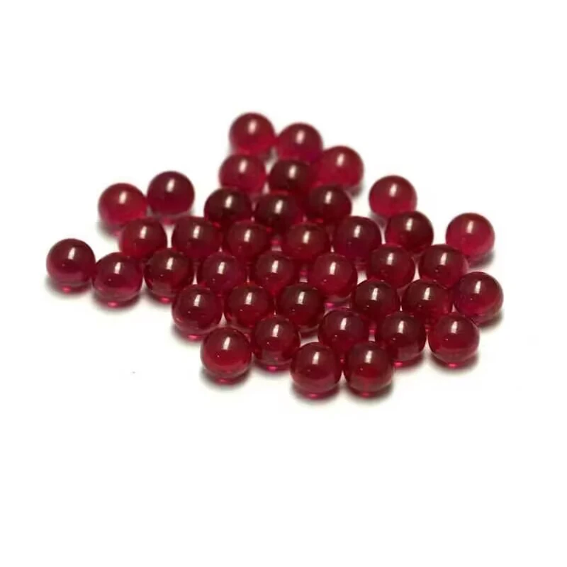 100-200pcs OD 2mm 3mm Ruby Balls Made From Synthetic Corundum Gems Stone