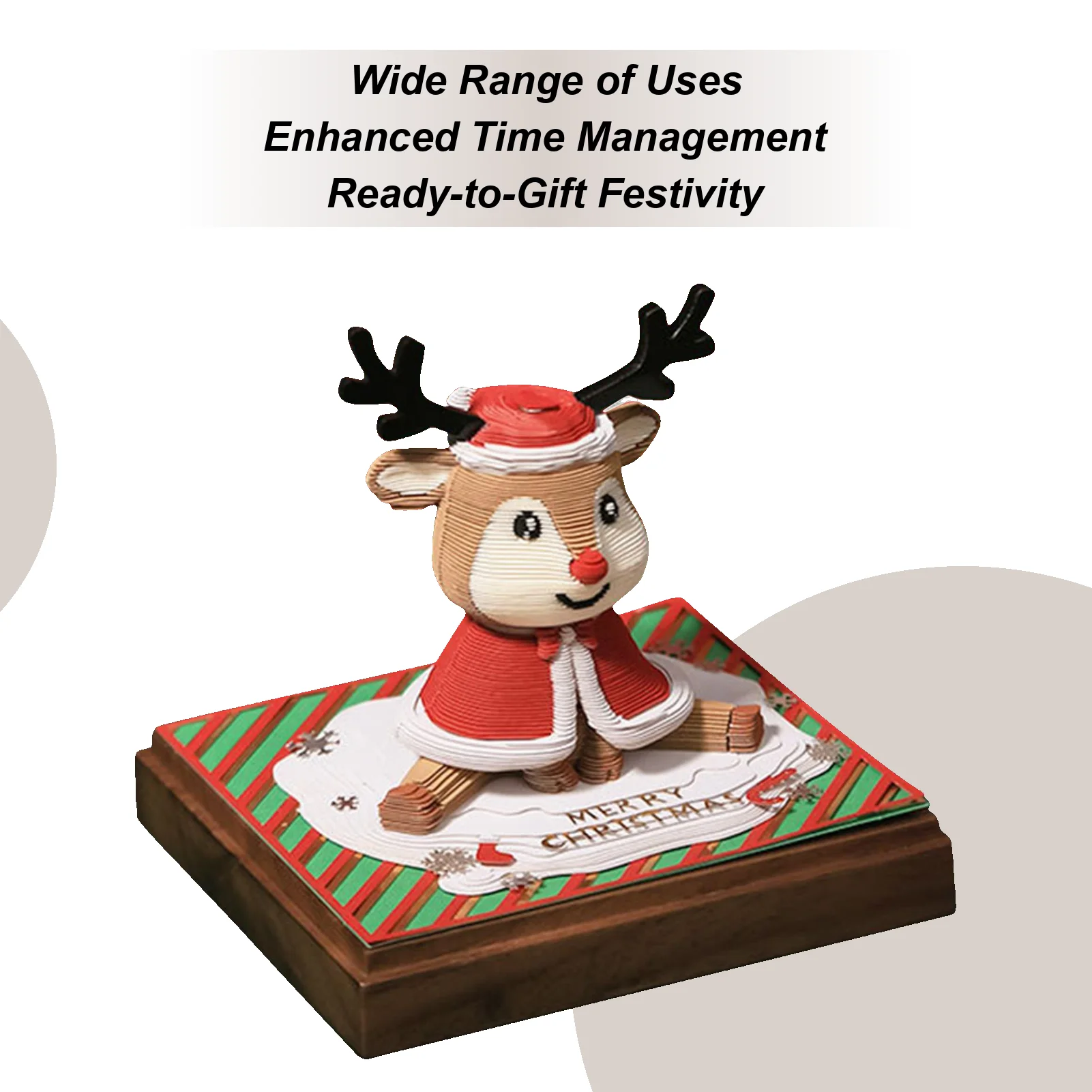 

Настольный календарь с оленями на 2026 год, 3D бумажная скульптура, блокнот, отрывной календарь, рождественский тематический календарь с листом времени, подарки «сделай сам»