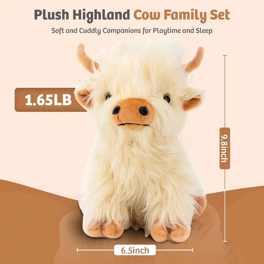 Marysun Microwavable Highland Cow Stuffed Animal Weighted Plush Heating Pad for Girls Women Elderly People Cozy Gift Warm Comfo