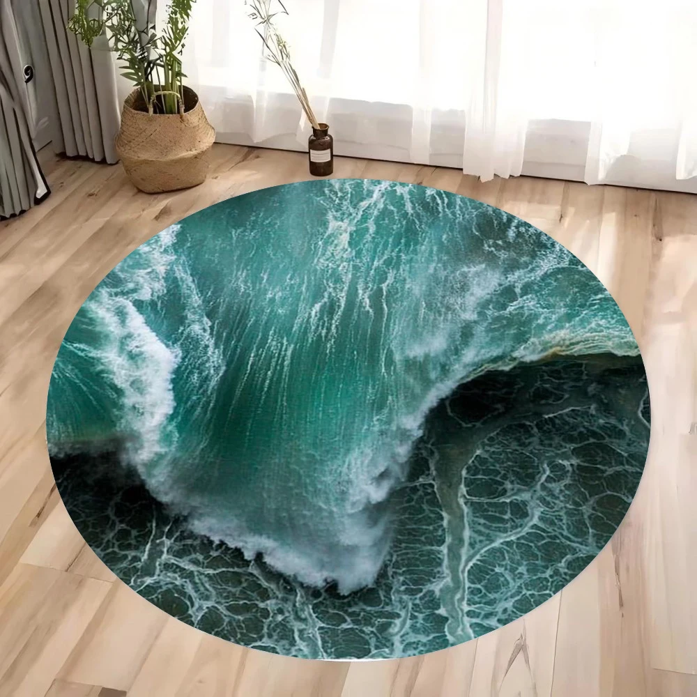 3D Illusion Masterpieces Round Rugs Big Crack and Deep Hole Designs Stunning Optical Illusion Carpets Look Crack Floor Mats