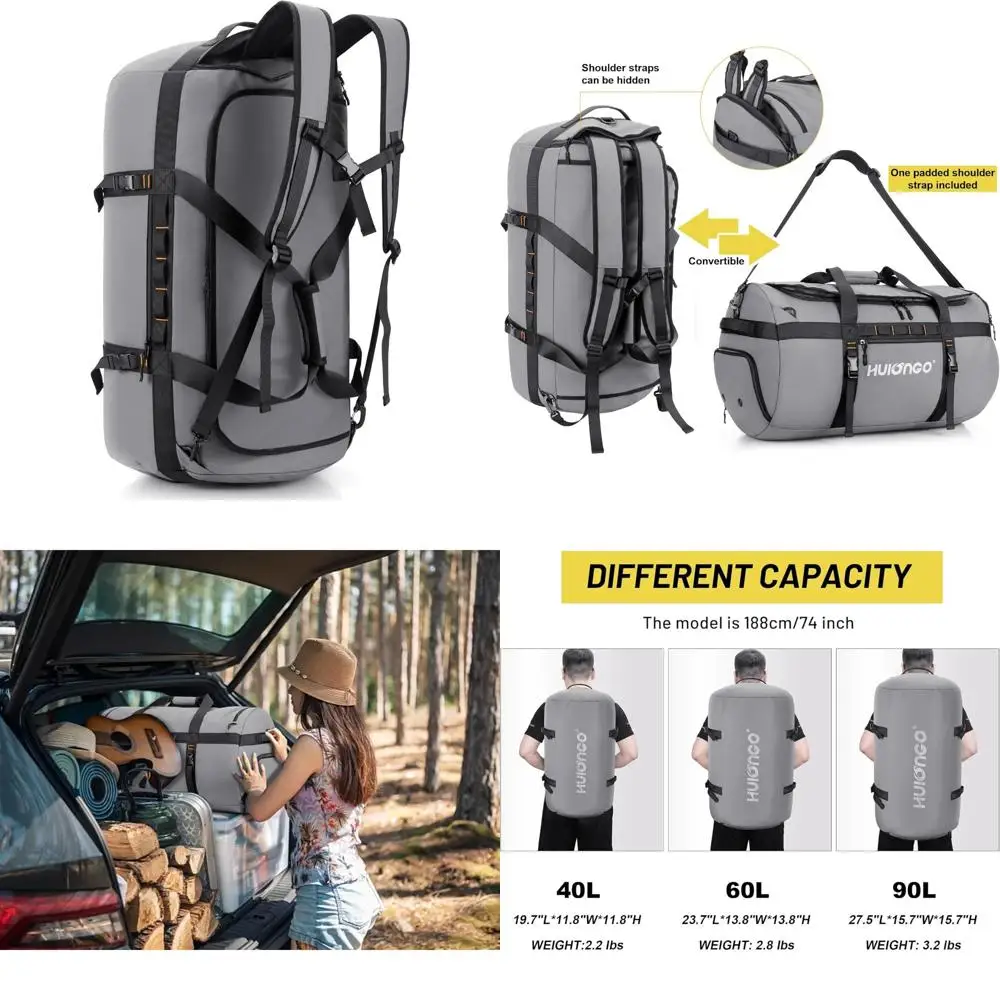 

Большой сверхпрочный водонепроницаемый мужской спортивный рюкзак объемом 90 л для путешествий, идеально подходит для приключений на свежем воздухе и удлиненных поездок