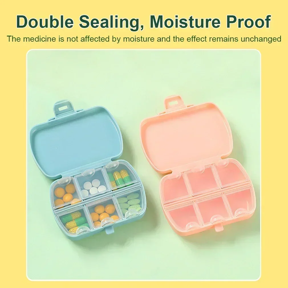 Portable Medicine Storage Box Organizer Container for Travel Pill Box with Seal Ring Small Box for Tablets Pills Storage Case