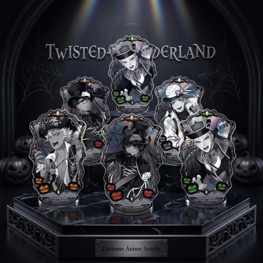 Twisted Wonderland Anime Acrylic Stand Keychain Riddle Leona Azul Idia Malleus Character Merch Custom Product