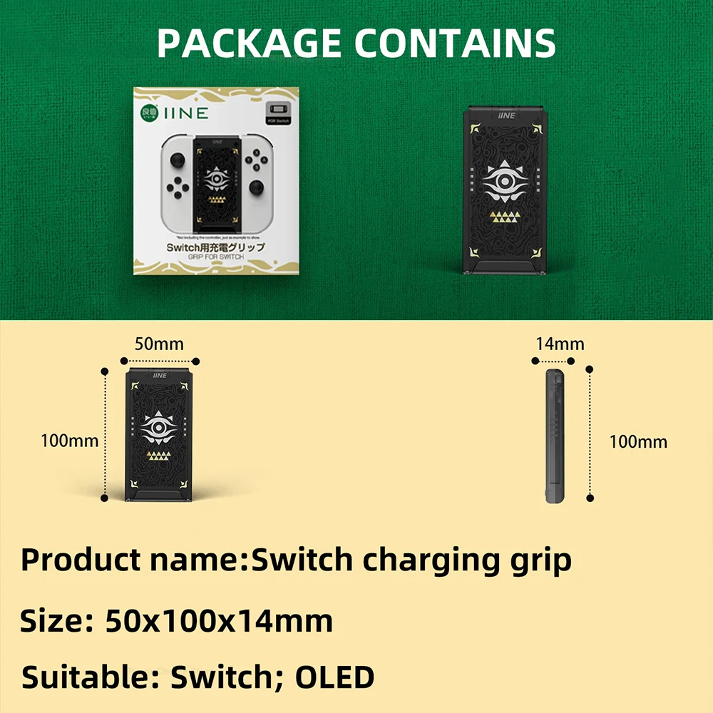 قبضة شحن IINE لجهاز نينتندو سويتش OLED Joycons ملحقات وحدة التحكم قاعدة شحن تدعم حماية الشحن الزائد #6