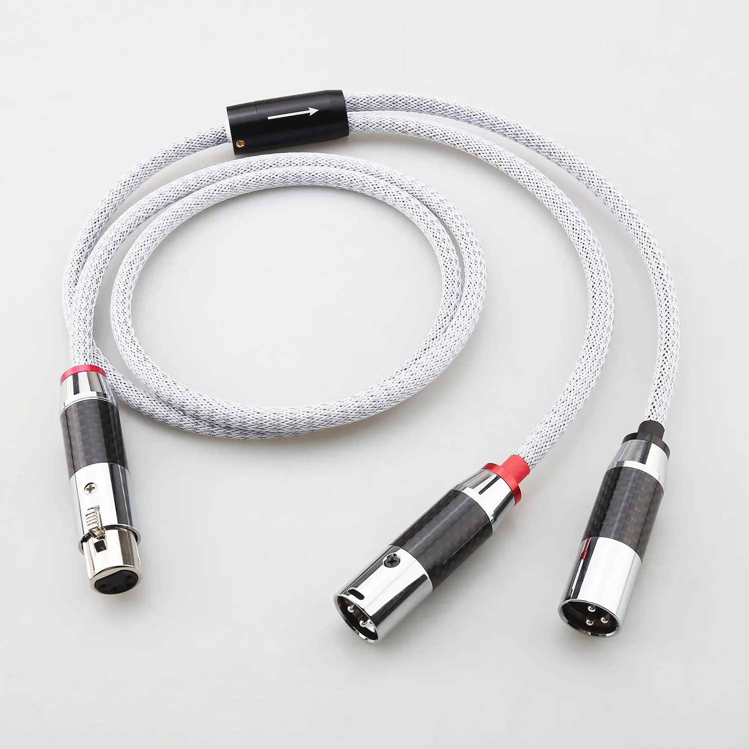 Dual 3Pin XLR Male to 4Pin XLR Female Headphone Adapter Y Splitter Audio Cable