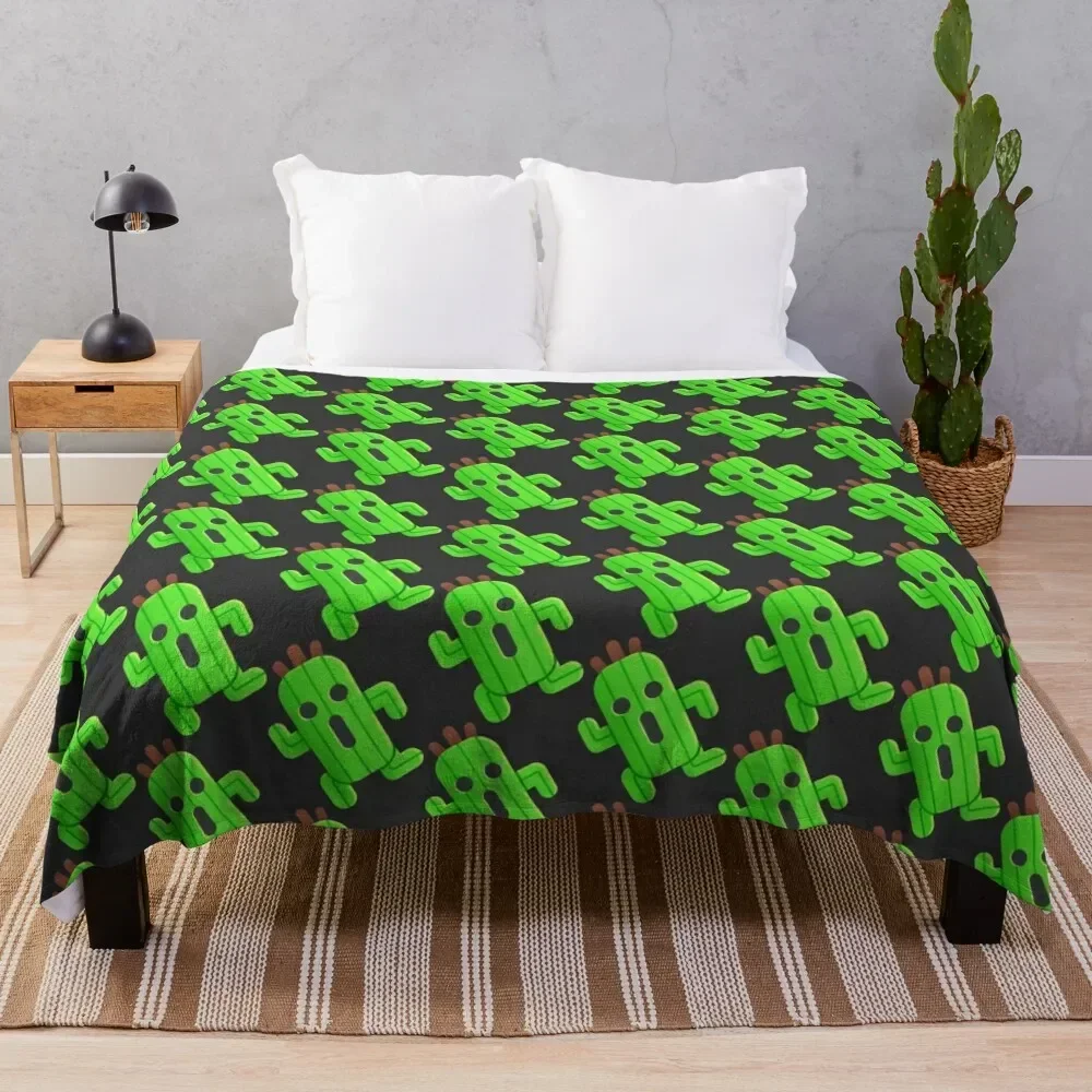 Lil' Cactuar Throw Blanket Personalized Gift Tourist wednesday Sofa Quilt Blankets