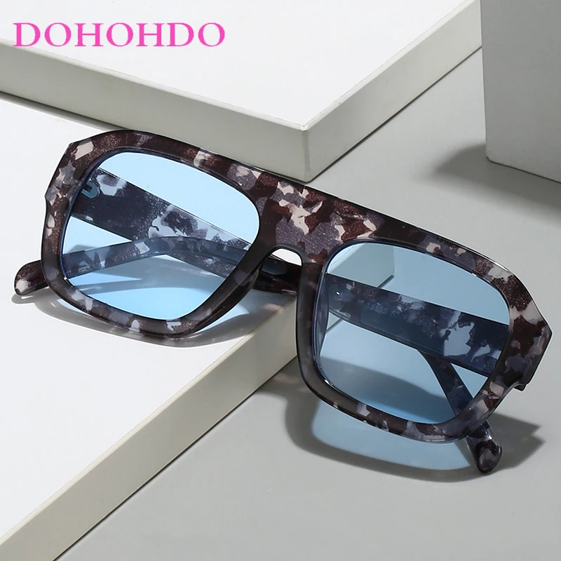 Vintage Big Frame Square Men Women Luxury Sunglasses New Fashion Y2K Punk Shades Men Driving Sun Glasses Lentes De Sol UV400